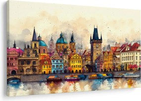 Obraz - Jeseň v maľovanom meste (90x60 cm)