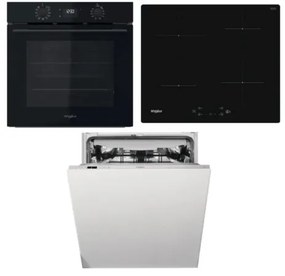 Whirlpool rúra OMK58CU1SB + umývačka riadu WIC3C26F + indukčná varná doska WSQ7360NE