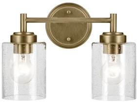 Kichler KL-WINSLOW-2W-NBR - Nástenná lampa WINSLOW 2xE27/60W/230V mosadz