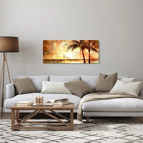Obraz - Palmy na pláži (120x50 cm)