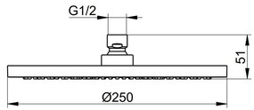 KEUCO - Hlavová sprcha Ø 250 mm, kartáčovaný bronz 59886030201