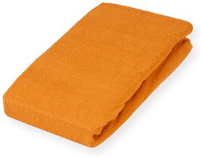 Detské froté napínacie prestieradlo do postieľky FR-006 Oranžové 70 x 140 x 10 cm - do postieľky