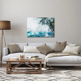 Obraz palmy nad morom (70x50 cm)