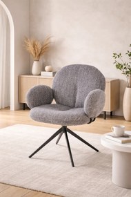 JEDÁLENSKÁ OTOČNÁ STOLIČKA IRIS ŠEDÁ