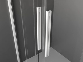 Mexen Velar Duo, posuvné dvere do otvoru 150x200 cm, 8mm číre sklo, biela, 871-150-000-02-20