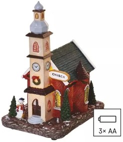LED Vianočná dekorácia LED/3xAA kostol