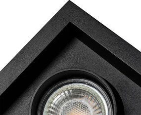 Moderné zapustené bodové svetlo čierne nastaviteľné - Roof