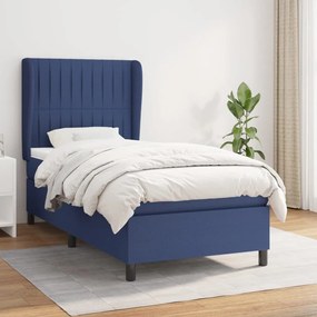 Boxspring posteľ s matracom modrá 100x200 cm látka 3128107