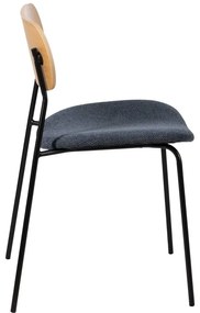 Jedálenská stolička v modrej a prírodnej farbe v súprave 4 ks Moe – Ixia