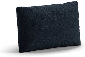 Tmavomodrý vankúš na gauč z textílie buklé Poppy – Micadoni