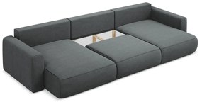 Tmavosivá rozkladacia/s úložným priestorom rohová pohovka (do tvaru "U") Kapua – Makamii