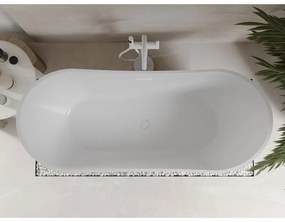 Mexen Celia, voľne stojaca vaňa 170 x 75 cm, biela-čierna, biely prepad, 52331707575-20