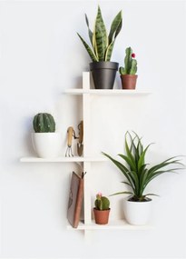 Polica z jedľového dreva na kvety Really Nice Things Blanco