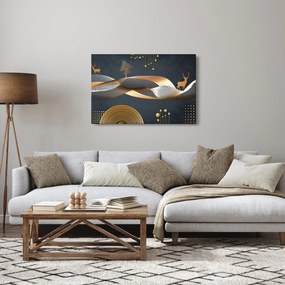 Obraz - Grafika s jeleňom (90x60 cm)