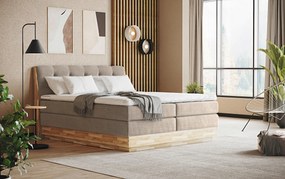 XXXLutz BOXSPRINGOVÁ POSTEĽ, 200/200 cm, krémová - Online Only spálne - 000840005694
