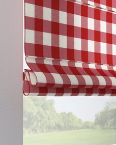Rímska roleta Verona farba produktu červená látka vzorované