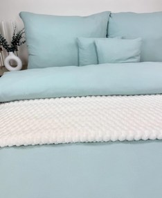 Mušelínové obliečky 140x200 mentolové – priedušné, mäkké, 100 % bavlna, na zips, pre citlivú pokožku