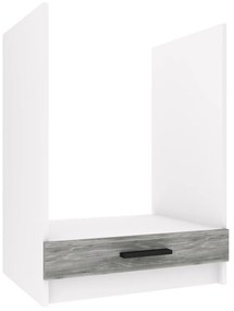 Kuchynská skrinka Belini spodná pre vstavanú rúru 60 cm šedý antracit Glamour Wood bez pracovnej dosky  TOR SDP60/0/WT/GW/0/B1