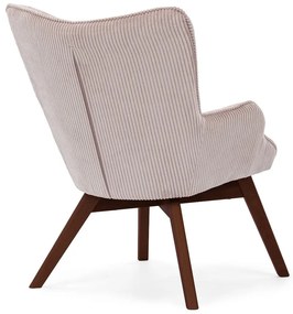 Svetloružové menčestrové kreslo Niko – Ropez