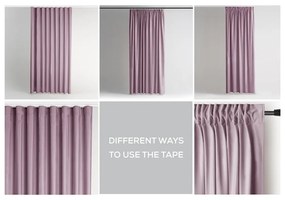 Svetloružový zamatový dimout záves 140x270 cm Pleat – Restilo