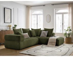 Zelená ženilková rohová pohovka (pravý roh/do L) Whesley – Bobochic Paris