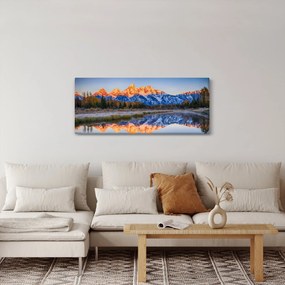 Obraz zasnežených horských štítov (120x50 cm)