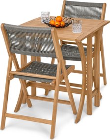 Súprava skladacieho balkónového nábytku »Lenja« s textilným výpletom