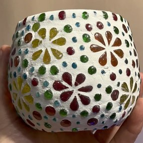 Mozaiková LED lampa gemstones - svietnik KEG KVETY JOY