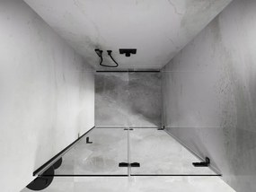 Mexen, Mexen Lunar-F pravé sklápacie sprchové dvere 70 cm, transparentné, pištoľovo šedé kartáčované - 836-070-000-66-00-P