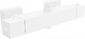 Mexen CUBE termostatická batéria s horným pripojením, biela, 77250-20