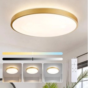 Brilagi - stmievateľné LED svietidlo GLASS POOL DOUBLE LED/80W/230V 60 cm zlaté + DO