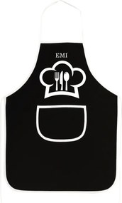 Kuchynská zástera Chef EMI, čierna