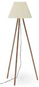 Stojacia lampa v prírodnej farbe s textilným tienidlom (výška 149 cm) Benicarlo – Kave Home
