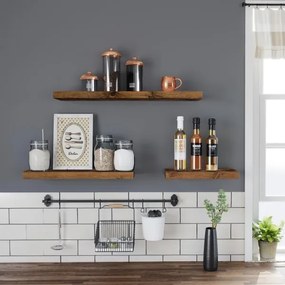 Nástenná polica SHELFY hnedá