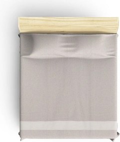 Béžový bavlnený pléd na dvojlôžko 230x200 cm Seritli – Mijolnir