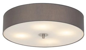 Rustikálne stropné svietidlo sivé 50 cm - Drum