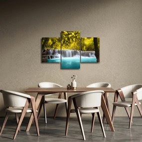 Obraz - Vodopád, s jasnými farbami (90x60 cm)