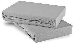Plachta posteľná sivá jersey EMI, Detská plachta 60x120