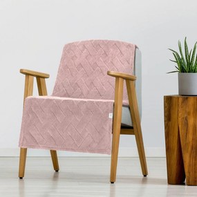 DEKA Z MIKROFLANELU CARO 70X160 CM PÚDROVÁ