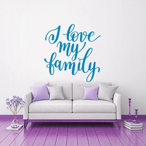Veselá Stena Samolepka na stenu na stenu I love my family Farba: černá