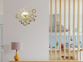 3D nalepovacie hodiny Ring zlaté