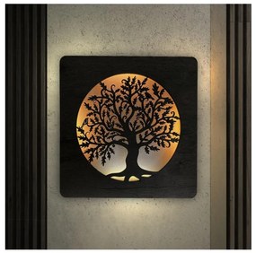 Li-Go 5275/DUB2 - LED ura z nastavljivo svetlostjo LED/10W/5V, 20000 mAh, 42x42 cm, hrast+ z daljinskim upravljalnikom