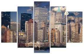 Gario Obraz na plátne New York mrakodrapy - 5 dielny Rozmery: 200 x 100 cm
