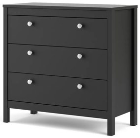 Čierna nízka komoda 82x80 cm Madrid – Tvilum