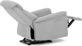 Polohovacie kreslo sivé, elektrické TV-925 SIL2