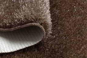 Kúpeľňový koberček SYNERGY glamour / lurex, hnedý