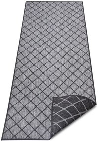 NORTHRUGS - Hanse Home koberce Kusový koberec Twin-Wendeteppiche 105456 Night Silver – na von aj na doma - 80x250 cm