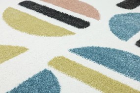 Koberec LIMA M045A ružový / modrý / krémový