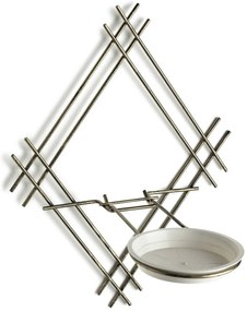 NÁSTENNÝ DRŽIAK NA KVETINÁČ EVELIN 41X31X26 CM ZLATÁ