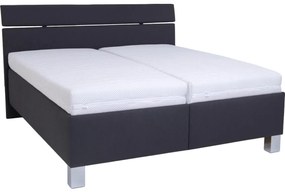 Čalúnená posteľ s matracom a úložným priestorom ALIS 180x200 cm antracit PO0036